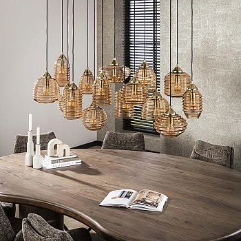 Luster 70-70 Rib 15L Jantar Glass