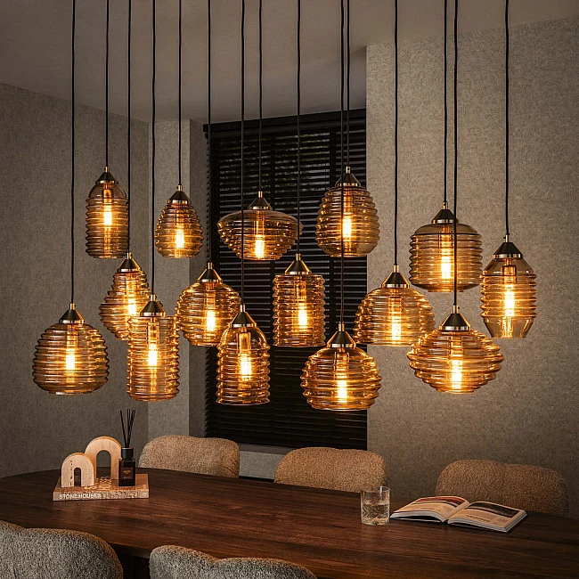 Luster 70-70 Rib 15L Jantar Glass