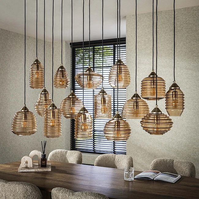 Luster 70-70 Rib 15L Jantar Glass