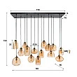 Luster 70-70 Rib 15L Jantar Glass