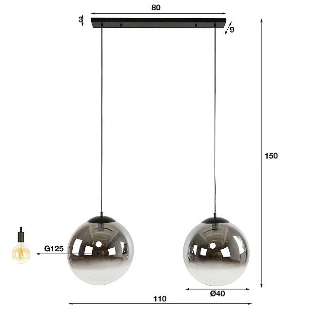 Luster 71-06 Bubble 2L Smoked Glass