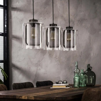 Luster 72-52 3 x Ø20cm Grid glass - Skladom u nás v Žiline - 1Ks