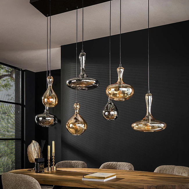 Luster 74-44 Karaf 4+3L Jantar-Chrome Glass