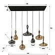 Luster 74-44 Karaf 4+3L Jantar-Chrome Glass