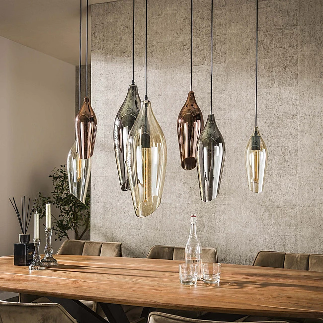 Luster 76-92 Cocoon 4+3L Multicolour Glass