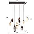 Luster 76-92 Cocoon 4+3L Multicolour Glass