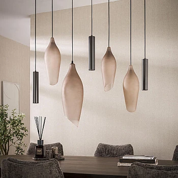 Luster 76-99F Cocoon 4+3L Brown Frosted Glass