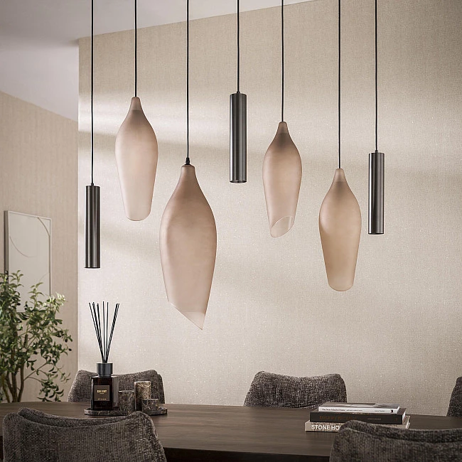 Luster 76-99F Cocoon 4+3L Brown Frosted Glass