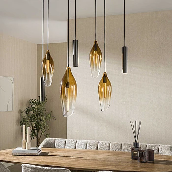 Luster 76-99 Cocoon 4+3L Brown Clear Glass