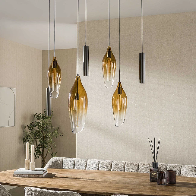 Luster 76-99 Cocoon 4+3L Brown Clear Glass