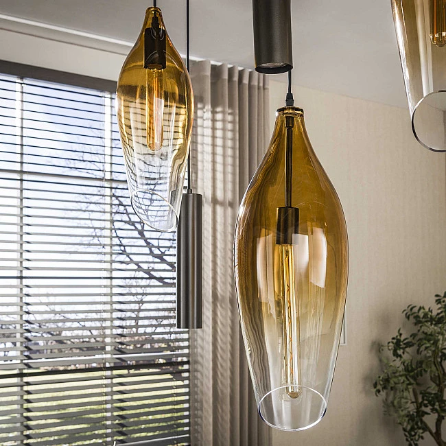Luster 76-99 Cocoon 4+3L Brown Clear Glass