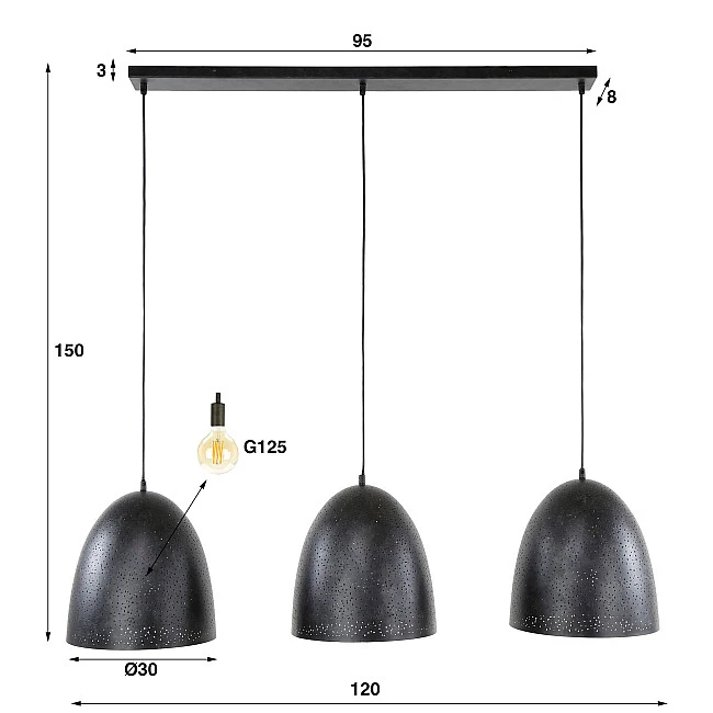 Luster 78-52C Kosmos 3L Charcoal