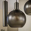 Luster 79-12S Sfere 4+3L Brown Frosted Glass