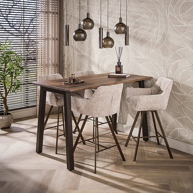 Luster 79-12S Sfere 4+3L Brown Frosted Glass