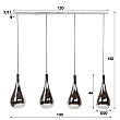 Luster 83-08 4 x Ø20cm Chromed glass
