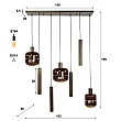 Luster 84-31 Bronza 4+3L Brown Glass