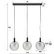 Luster 84-43 Bubble 3L Frosted Grey Glass