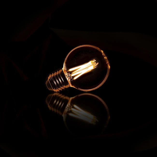 Filament LED žiarovka 84-65 Ø7cm Amber glass