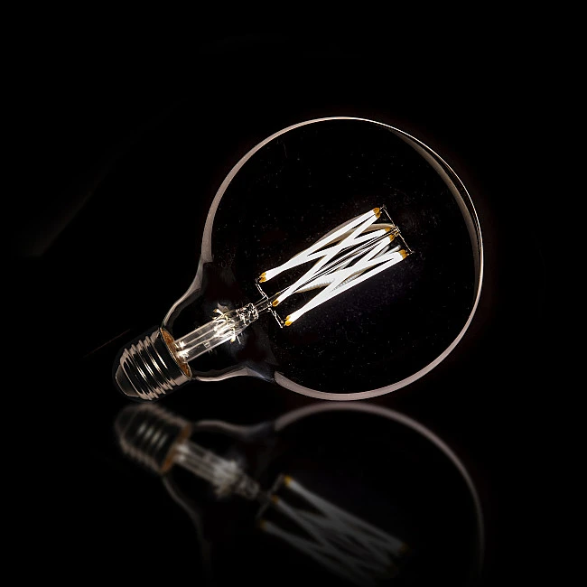 Filament LED žiarovka 84-67S Ø12,5cm Smoke grey glass