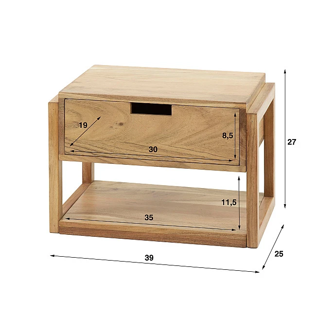 Nočný stolík 21-22 Even Drevo Acacia