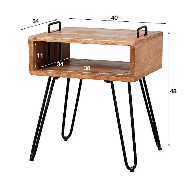 Nočný stolík 23-32 Quadro Drevo Acacia