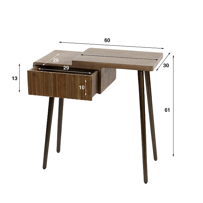 Nočný stolík 30-15 Carve Drevo Acacia - Pravý