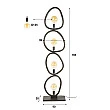 Stojaca lampa 70-07 Pebble 4L