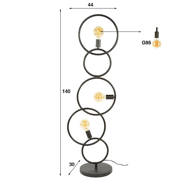 Stojaca lampa 70-20 Loop 3L