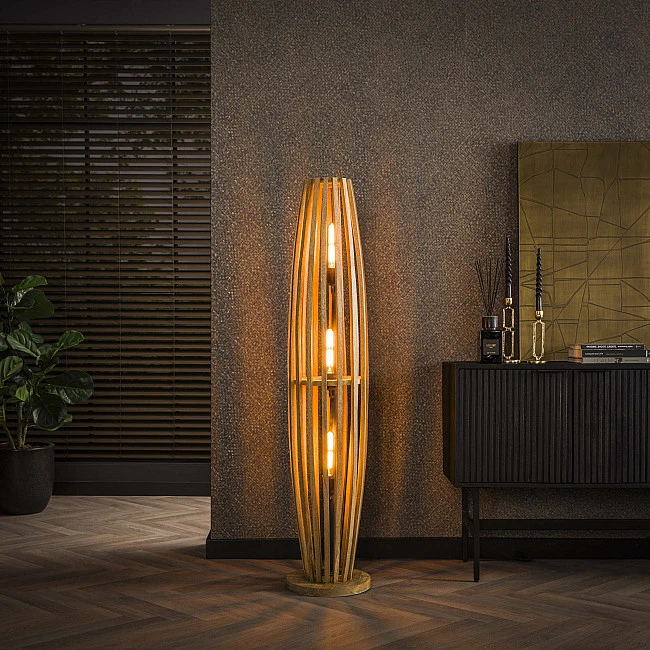 Stojaca lampa 70-52 Orbit 3L Drevo Mango