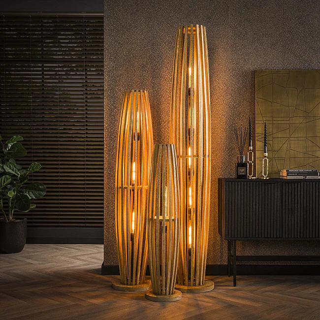 Stojaca lampa 70-52 Orbit 3L Drevo Mango