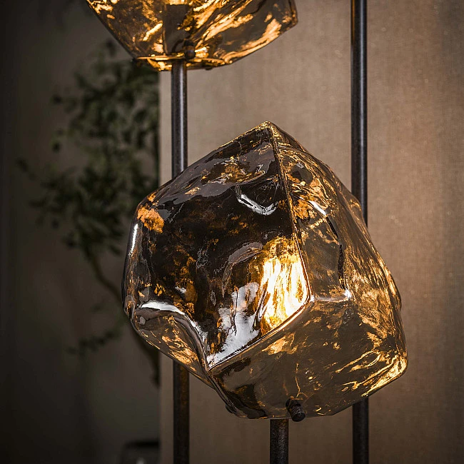 Stojaca lampa 72-26 Rock 3L Chrome glass