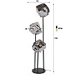 Stojaca lampa 72-26 Rock 3L Chrome glass
