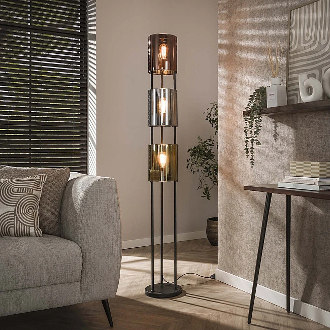 Stojaca lampa 73-45 Lucente 3L Multicolour Glass