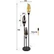 Stojaca lampa 76-90B Cocoon 3L Multicolour glass