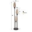 Stojaca lampa 76-90F Cocoon 3L Brown frosted glass