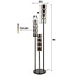 Stojaca lampa 77-13 Cylinder 3L Chromed Glass