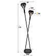 Stojaca lampa 77-19 Wings 2L Multicolour Glass