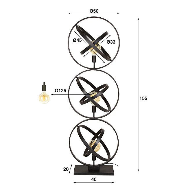 Stojaca lampa 77-86 Galaxy 3L