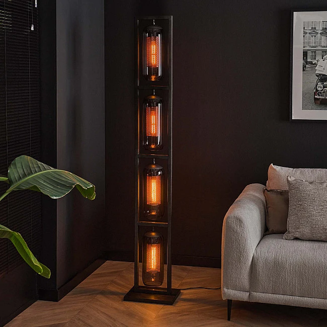 Stojaca lampa 78-38 4L Tower Smoked Glass