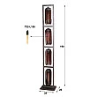 Stojaca lampa 78-38 4L Tower Smoked Glass