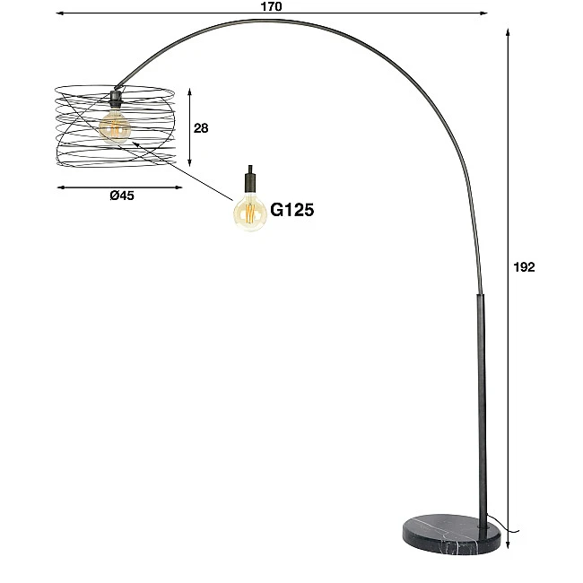 Stojaca lampa 79-62 Curl 1L