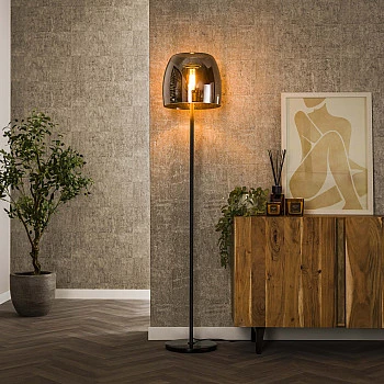 Stojaca lampa 80-13 Drift 1L Smoke Grey Glass