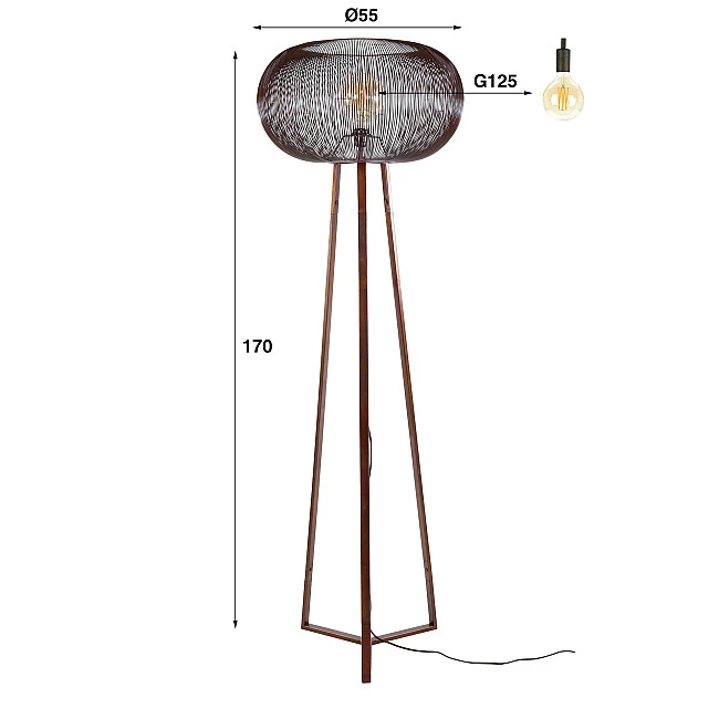 Stojaca lampa 83-83 Twist 1L Cooper