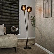Stojaca lampa 84-30 Bronza 2L Brown Glass