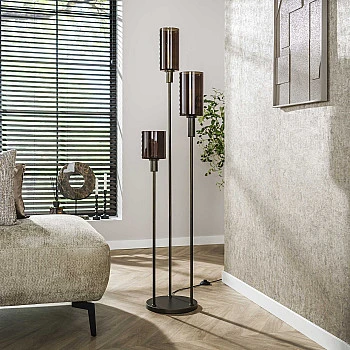 Stojaca lampa 84-35 Sepiora 3L Brown Glass