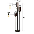 Stojaca lampa 84-35 Sepiora 3L Brown Glass