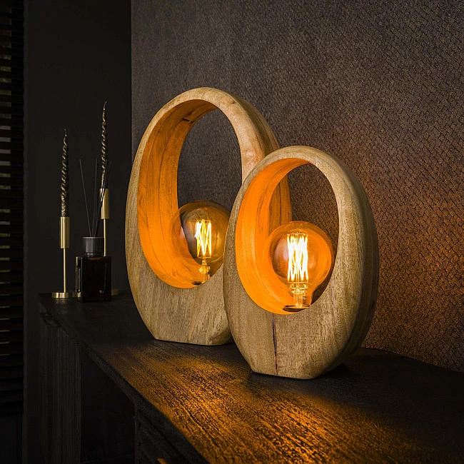 Stolová lampa 73-22 Arch 1L Drevo Mango