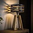 Stolová lampa 76-71 Twist 1L Drevo Mango