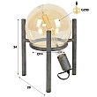 Stolová lampa 77-41 1L Saturn Old Silver