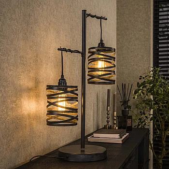 Stolová lampa 82-91 2L Spindle Slate Gray 